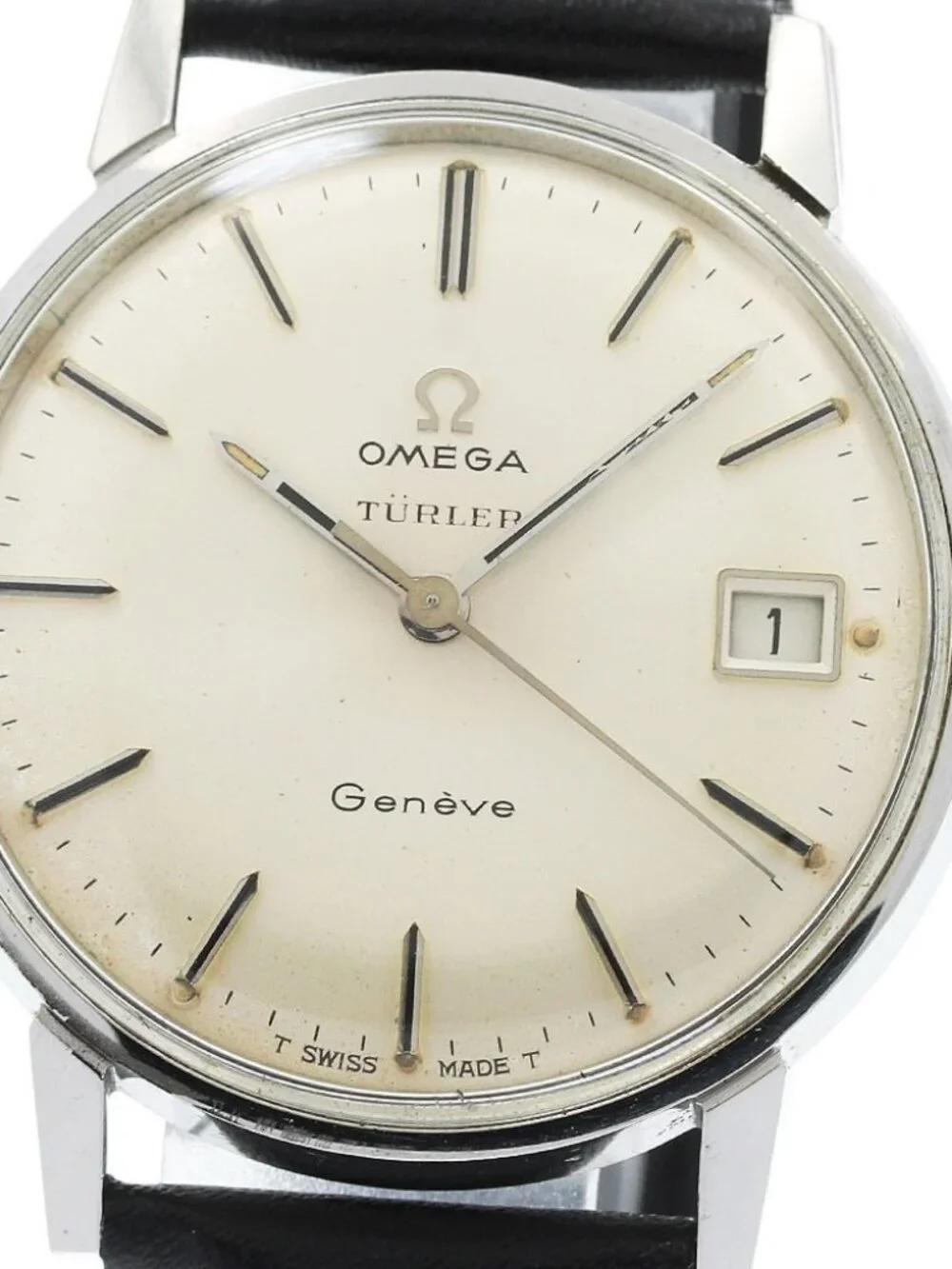 OMEGA TURLER Geneve 136.00011 Date Cal.613 Silver Dial Hand Winding Men's_961315